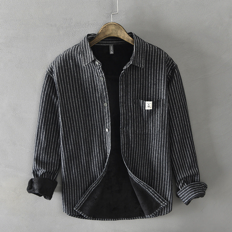 Peter™ Stripe Fleece Overshirt