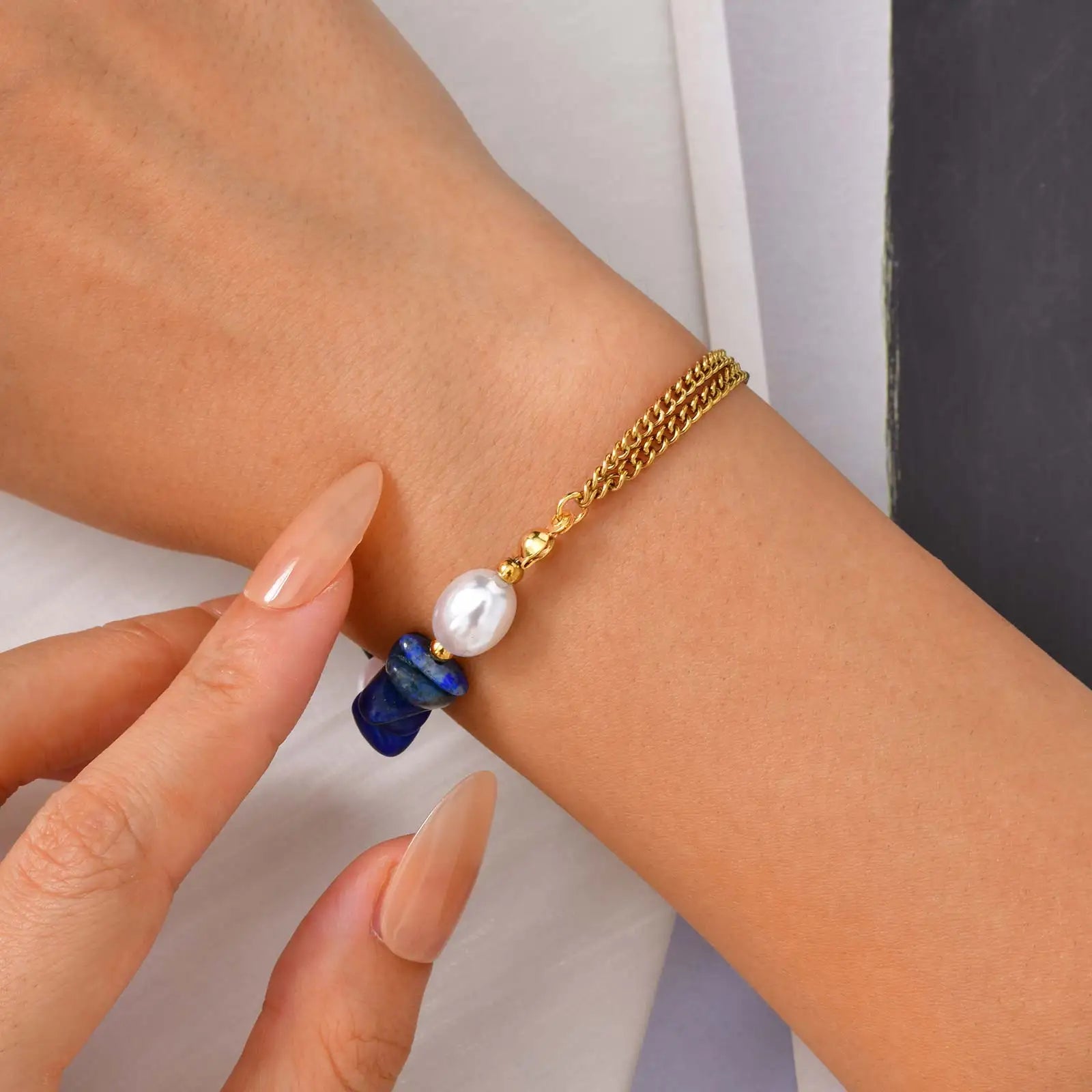 Hazel Pearl Chain Bracelet