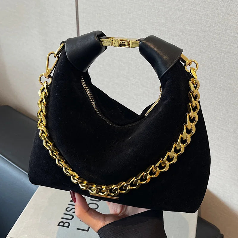 Lainey™ Suede Chain Bag