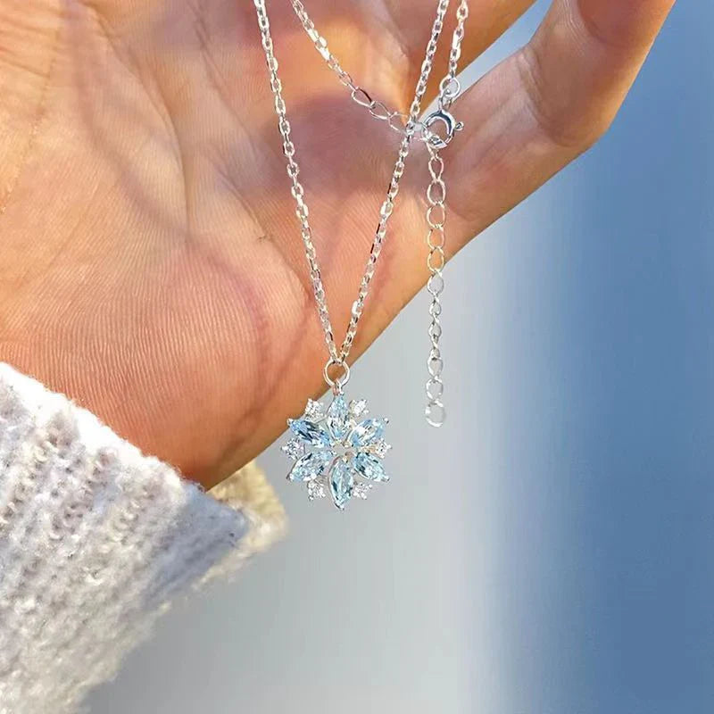 Frozen Zircon Snow Necklace