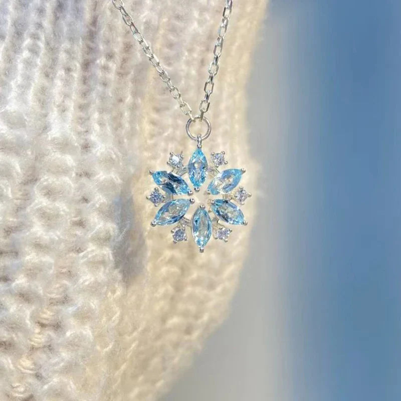 Frozen Zircon Snow Necklace