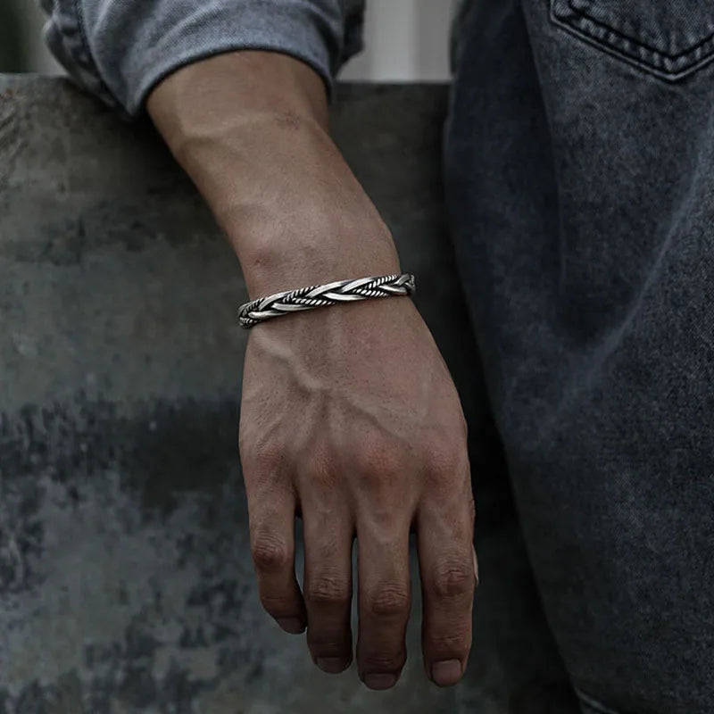 Cassius™ Silver Cuff Bracelet