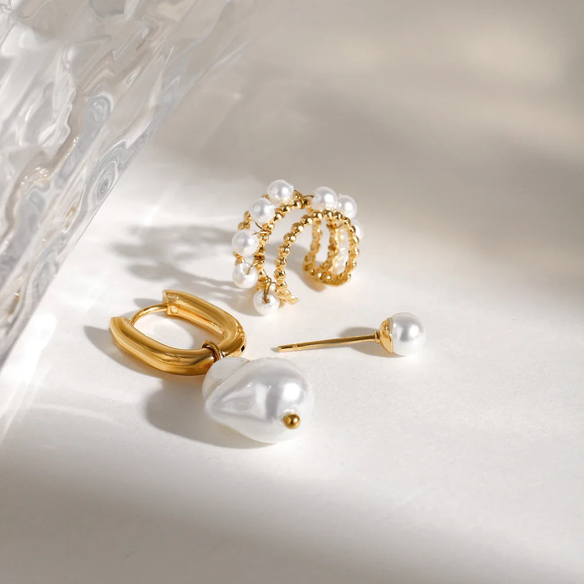 Annie Pearl Earring Set