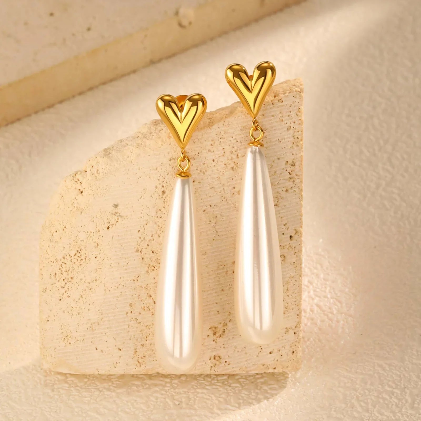 Bella Heart Drop Earrings